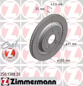 Тормозной диск ZIMMERMANN 250.1388.20