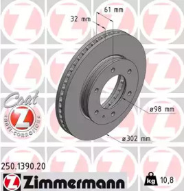 Тормозной диск ZIMMERMANN 250.1390.20