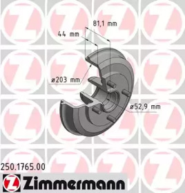 Тормозный барабан ZIMMERMANN 250.1765.00