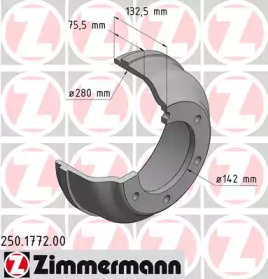 Тормозный барабан ZIMMERMANN 250.1772.00