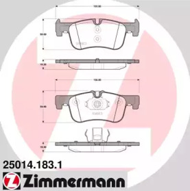 Комплект тормозных колодок ZIMMERMANN 25014.183.1