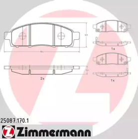 Комплект тормозных колодок ZIMMERMANN 25087.170.1