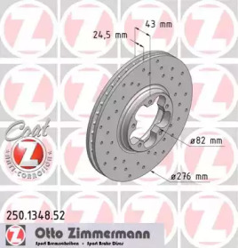 Тормозной диск ZIMMERMANN 250.1348.52