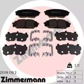 Комплект тормозных колодок ZIMMERMANN 25119.170.2