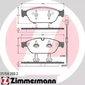 Комплект тормозных колодок ZIMMERMANN 25158.200.2