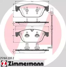 Комплект тормозных колодок ZIMMERMANN 25160.200.2