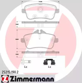 Комплект тормозных колодок ZIMMERMANN 25215.190.2