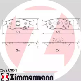 Комплект тормозных колодок ZIMMERMANN 25323.180.1