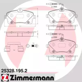 Комплект тормозных колодок ZIMMERMANN 25328.195.2