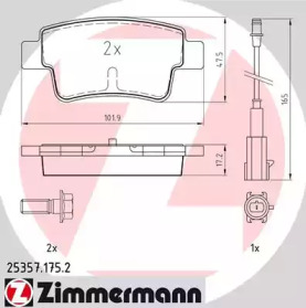 Комплект тормозных колодок ZIMMERMANN 25357.175.2