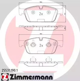 Комплект тормозных колодок ZIMMERMANN 25531.190.1