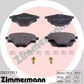 Комплект тормозных колодок ZIMMERMANN 25827.175.1