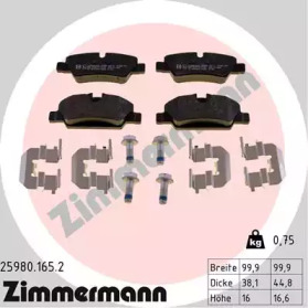 Комплект тормозных колодок ZIMMERMANN 25980.165.2