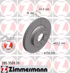 Тормозной диск ZIMMERMANN 285.3509.20