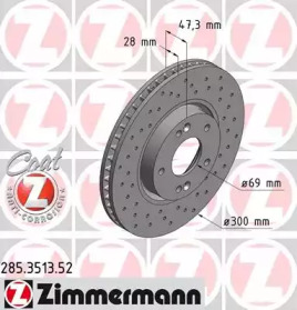 Тормозной диск ZIMMERMANN 285.3513.52