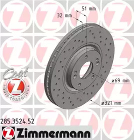 Тормозной диск ZIMMERMANN 285.3524.52