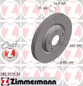 Тормозной диск ZIMMERMANN 285.3531.20