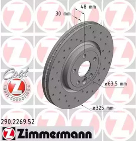 Тормозной диск ZIMMERMANN 290.2269.52