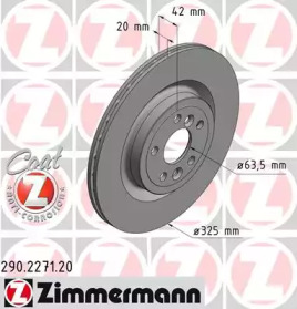 Тормозной диск ZIMMERMANN 290.2271.20