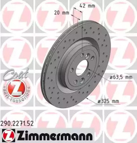 Тормозной диск ZIMMERMANN 290.2271.52