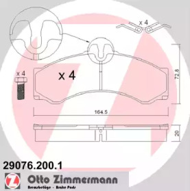 Комплект тормозных колодок ZIMMERMANN 29076.200.1