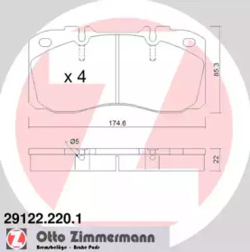 Комплект тормозных колодок ZIMMERMANN 29122.220.1