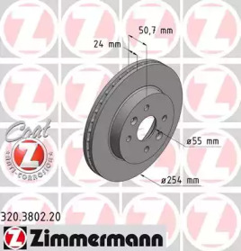 Тормозной диск ZIMMERMANN 320.3802.20