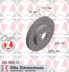 Тормозной диск ZIMMERMANN 320.3802.52