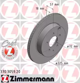 Тормозной диск ZIMMERMANN 370.3059.20