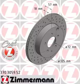 Тормозной диск ZIMMERMANN 370.3059.52