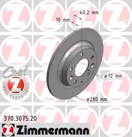 Тормозной диск ZIMMERMANN 370.3075.20