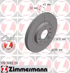 Тормозной диск ZIMMERMANN 370.3082.20