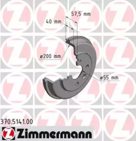 Тормозный барабан ZIMMERMANN 370.5141.00