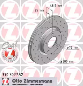 Тормозной диск ZIMMERMANN 370.3077.52