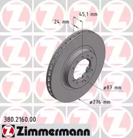 Тормозной диск ZIMMERMANN 380.2160.00