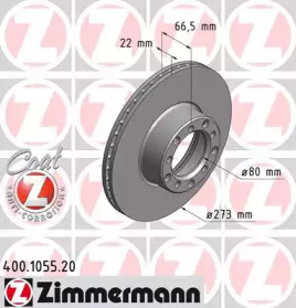 Тормозной диск ZIMMERMANN 400.1055.20