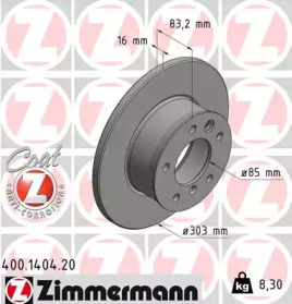 Тормозной диск ZIMMERMANN 400.1404.20