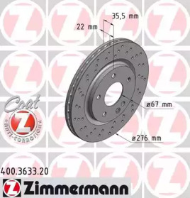 Тормозной диск ZIMMERMANN 400.3633.20