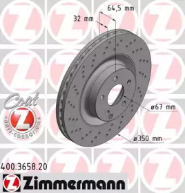 Тормозной диск ZIMMERMANN 400.3658.20