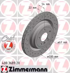 Тормозной диск ZIMMERMANN 400.3689.20