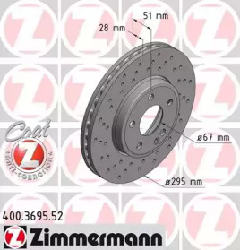 Тормозной диск ZIMMERMANN 400.3695.52