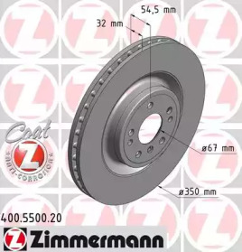 Тормозной диск ZIMMERMANN 400.5500.20