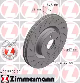 Тормозной диск ZIMMERMANN 400.5502.20