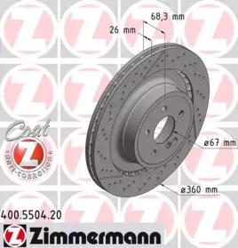 Тормозной диск ZIMMERMANN 400.5504.20