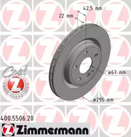 Тормозной диск ZIMMERMANN 400.5506.20