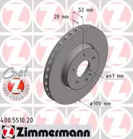 Тормозной диск ZIMMERMANN 400.5510.20