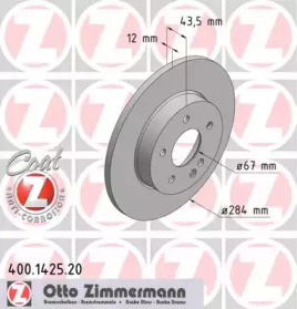 Тормозной диск ZIMMERMANN 400.1425.20