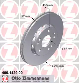 Тормозной диск ZIMMERMANN 400.1429.00