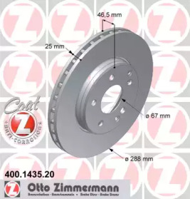 Тормозной диск ZIMMERMANN 400.1435.20