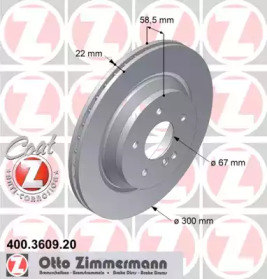 Тормозной диск ZIMMERMANN 400.3609.20